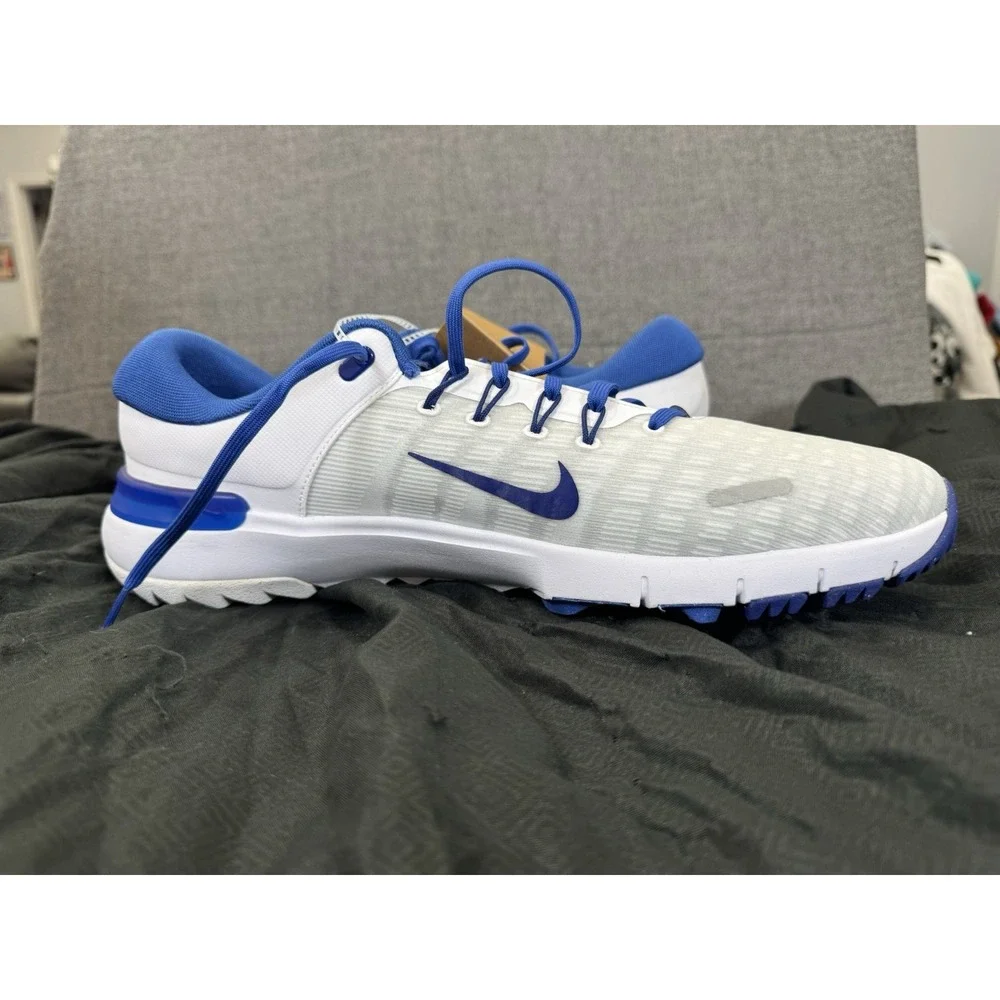 NIKE Free‎ NN Golf Shoes Womens Size 14 White Royal Blue FN0332-400 Unisex